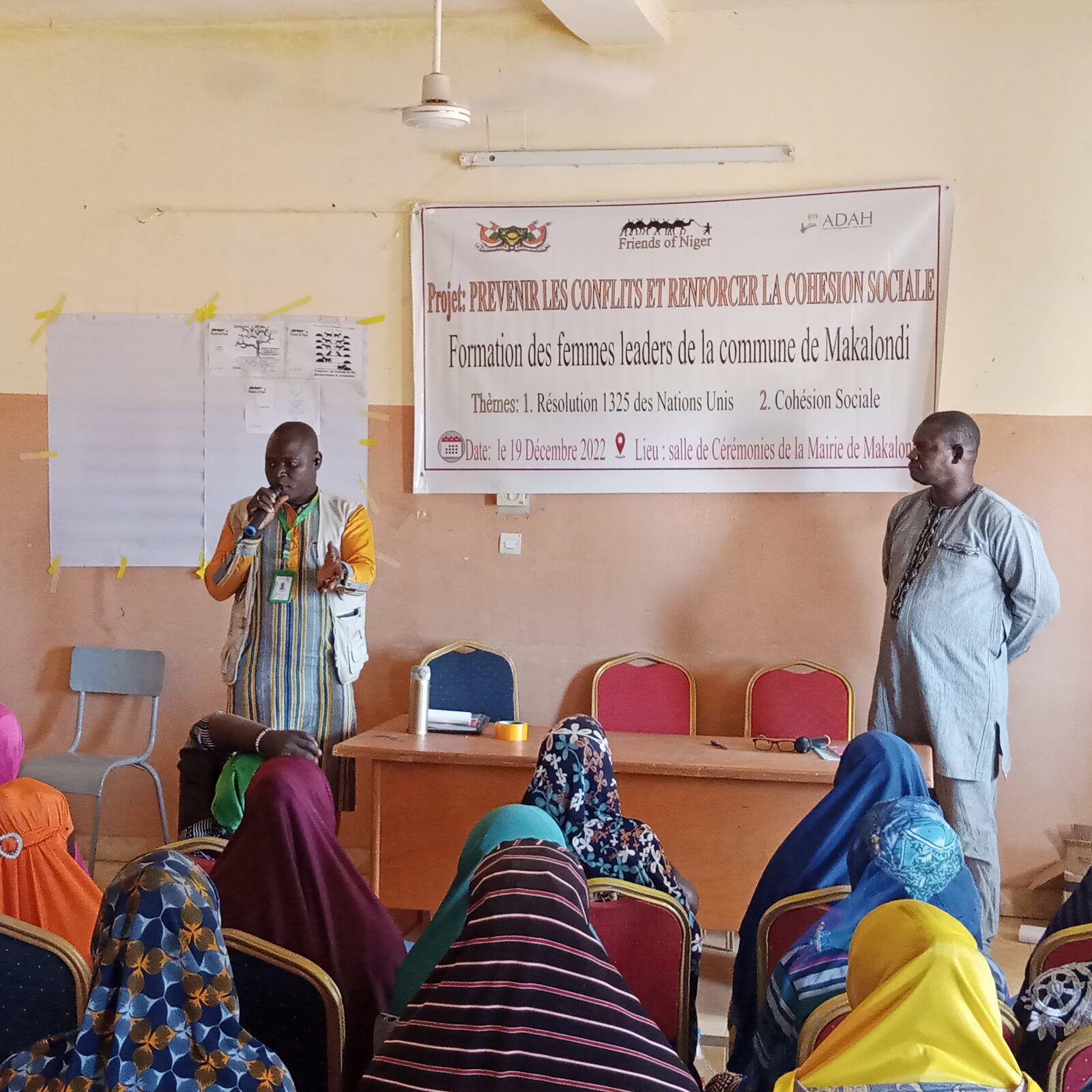 Formation des femmes leaders sur la résolution 1325 à la mairie de Makalondi